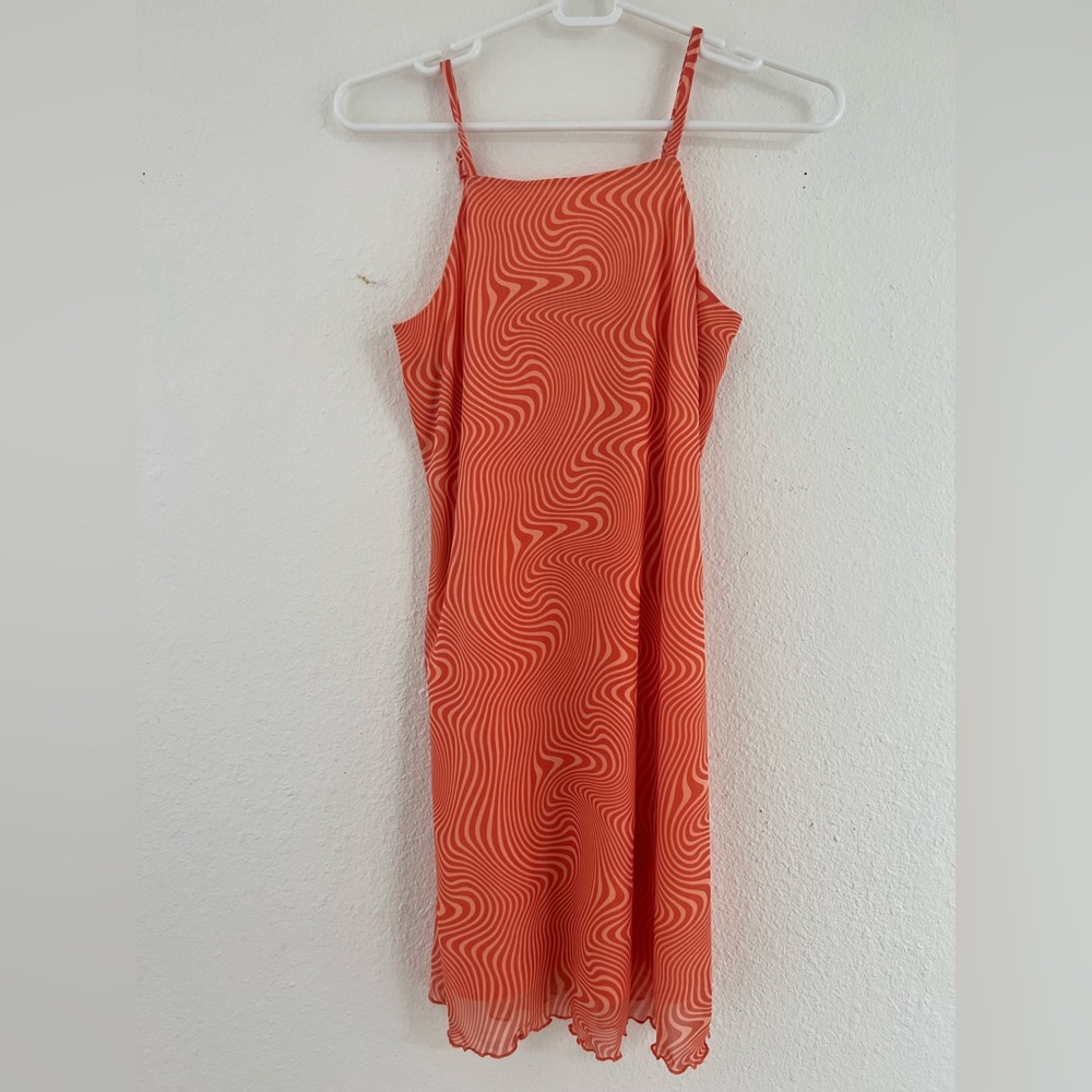 Orange wavy dress